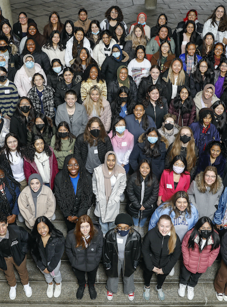 some of the students involved in 2022 Sprinternships pose for a group photo